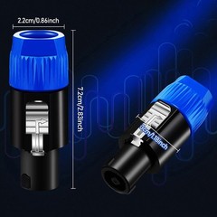 Practical Reliable Stable Maneuverable 6PCS Speakon Connector Male Audio Adapter