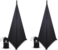 PRORECK Speaker Stand Cover Tripod Stand Skirt Skrim 360° Cover Black x 2
