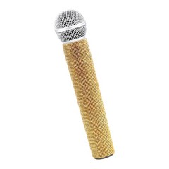 Glittering Handheld Microphone Props Toy Great For Music Performances And Photos