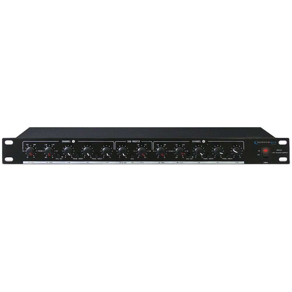 Technical Pro XO3 Professional 3 -Way Crossover with Sub Output New