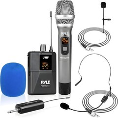 Pyle PDWMU114 UHF Wireless Microphone System Kit – Black (Used)