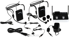 Samson Concert 288m Presentation Dual-Channel Wireless System w/LM7 Laveliers