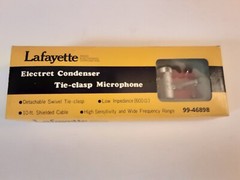 Lafayette 99-46898 Electret Condenser Tie-Clasp Microphone