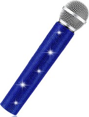 Fake Sparkly Microphone for Singing, Plastic Prop Mic Prop Microphone