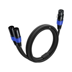 1 Pack XLR Splitter Cable 1.6 FT, 1 Female to 2 Male Patch Y Cable, Balanced …