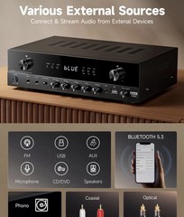 Donner MAMP2 600W Peak Stereo Audio Amplifier Receiver
