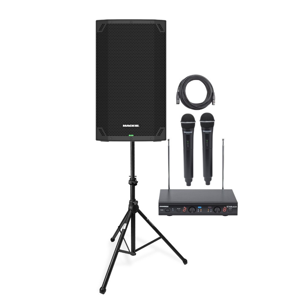 Mackie Thump12BST 1300W 12-Inch Powered Loudspeaker with Mic System Bundle
