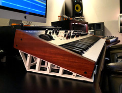 15º Stand for Full Size Synthesizers – 12″ color BLACK – by KZcraftworks – USA