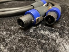 (2) 3 Foot SpeakOn -12/4 Tour Grade Speaker Cables w/Neutrix – MADE IN USA **NEW