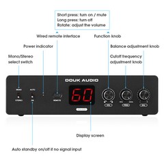 230W Bass Shaker Amplifier Subwoofer Power Amp Tactile Transducer Amp for Gaming