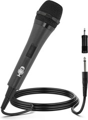 Singing Machine Wired Microphone for Karaoke, (Black) – Unidirectional Dynamic