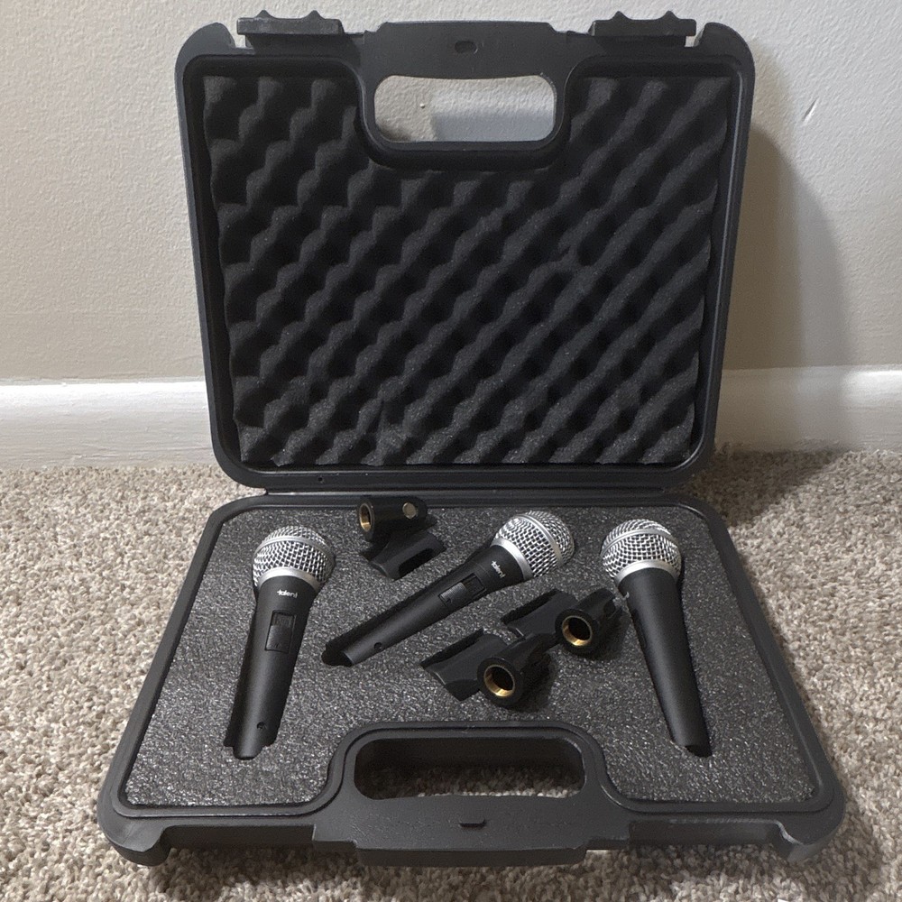 Talent DynaMic 3-Pack Dynamic Wired Handheld Mics w/ Carry Case Manual