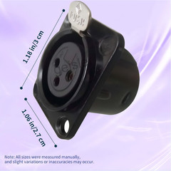 20x XLR 3Pin Female and Male Panel Mount Chassis Connector Nickel Plated Housing