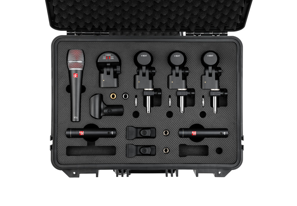 sE Electronics V-PACK-ARENA Drum Microphone Pack w/ Clamps & Case