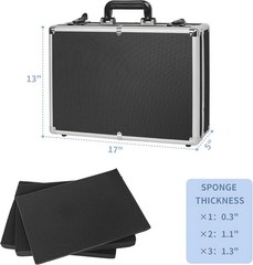 17 Inch Hard Shell Carrying Case Ideal for Wireless Mic System Storage & Camera