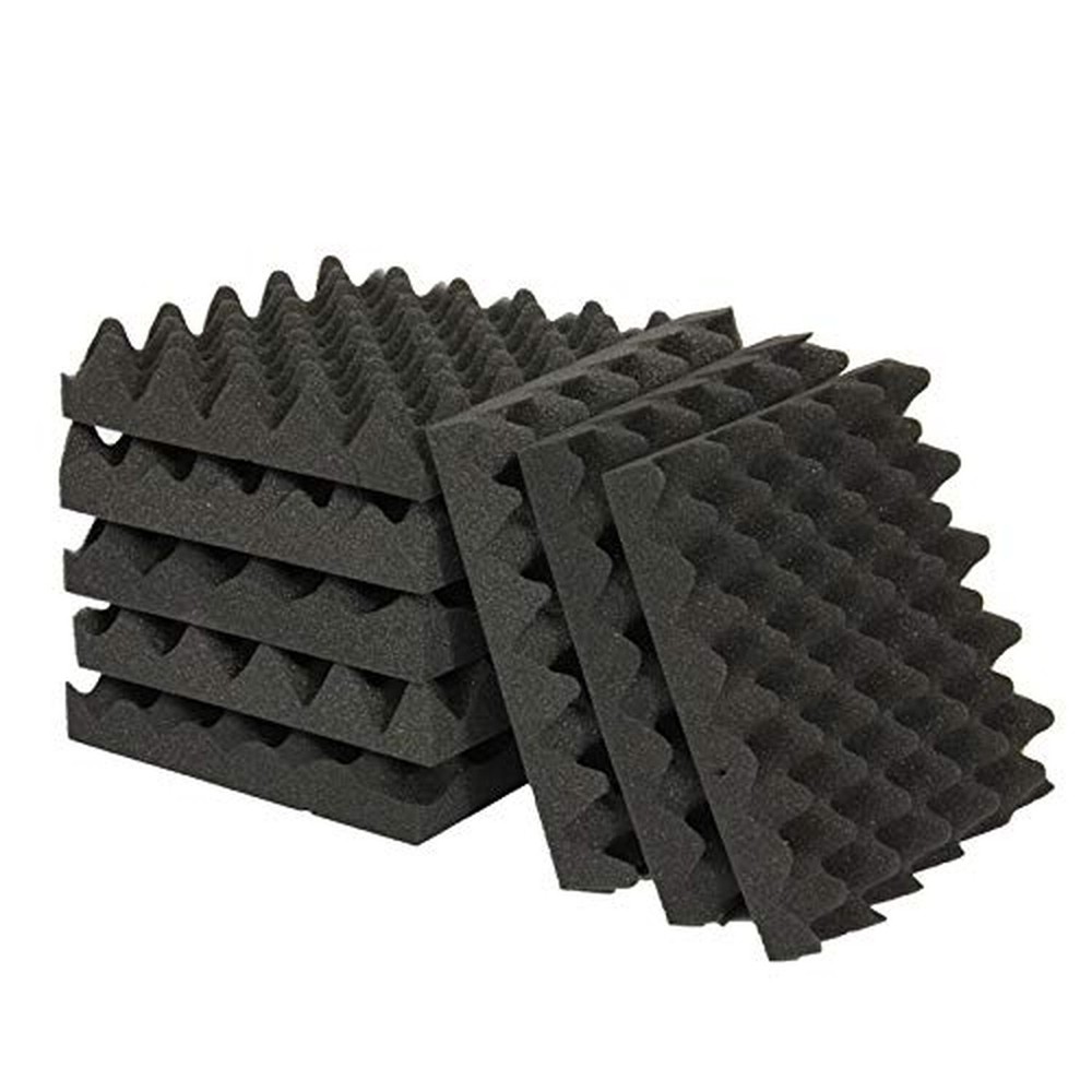 6 Pack Egg Crate Foam Cushion 2″ Thick 12″W x12″L Acoustic Panels Sound Proof…