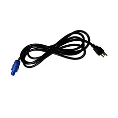 Blizzard 50ft powerCON® compatible input (blue) to grounded Edison (male) cable