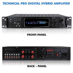 3500 Watts Digital Hybrid Amplifier, Preamp, Tuner with USB SD Card Inputs