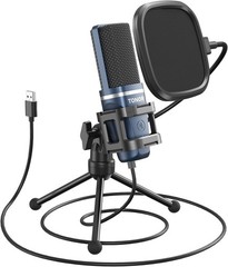 USB PC Microphone with Cardioid Pickup & Adjustable Stand for Streaming – TC-777