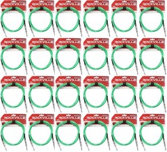 24 Rockville RCGT6.0G 6′ 1/4″ TS to 1/4“ TS Guitar/Instrument Cable