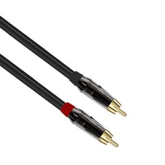 1/4″ (6.35mm) TS Male Mono to Dual RCA Male Mono Splitter Y Cable Insert Cable