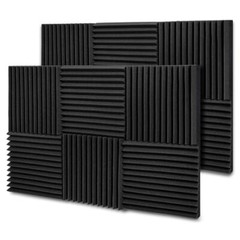 Thick Acoustic Foam Panels, 12 X 12 X 2 Inches Sound Absorbing 12 Pcs Wedge