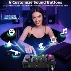Podcast Equipment Bundle for 2, Audio Mixer with 8GB Memory Card and Dynamic …