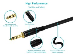 Monoprice XLR Male to 1/4in TRS Male Cable – 1.5 Feet | 16AWG, Gold Plated
