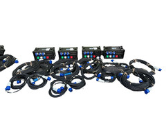 INDU 400A Power Distro PD 208V 30A X 6 CEE 30A-BLU3, ED DUP X2 W/CABLE