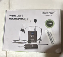Bietrun WXM07 Wireless Lavalier/Lapel Microphone System, 3 in 1