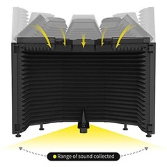 Recording Microphone Isolation Shield, High Density Absorbent Foam 3 MIS01