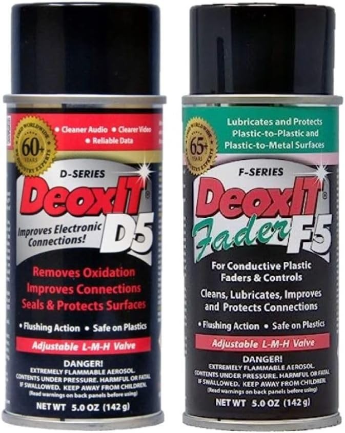 Hosa DeoxIT D5S6 Contact Cleaner + F5S-H6 FaderLube bundle