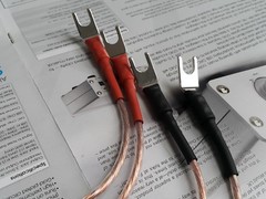 4x Hifi occ copper Speaker Jumper BiWire Wire Rhodium Banana spade Plug