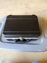 Black Hard Plastic Case w/ Foam Lining Carry Handle 12″x9x5”