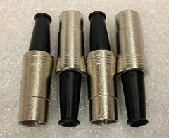 4 Pack of Mini 5 Pin DIN Male XLR Plugs