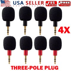 4Pc Mini 3.5mm Jack Stereo Voice Mic Microphone For Recorder Three-pole Plug NEW