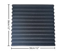52 Pack Black/Purple Acoustic Wedge Studio Soundproof Foam Wall Tiles 12x12x1
