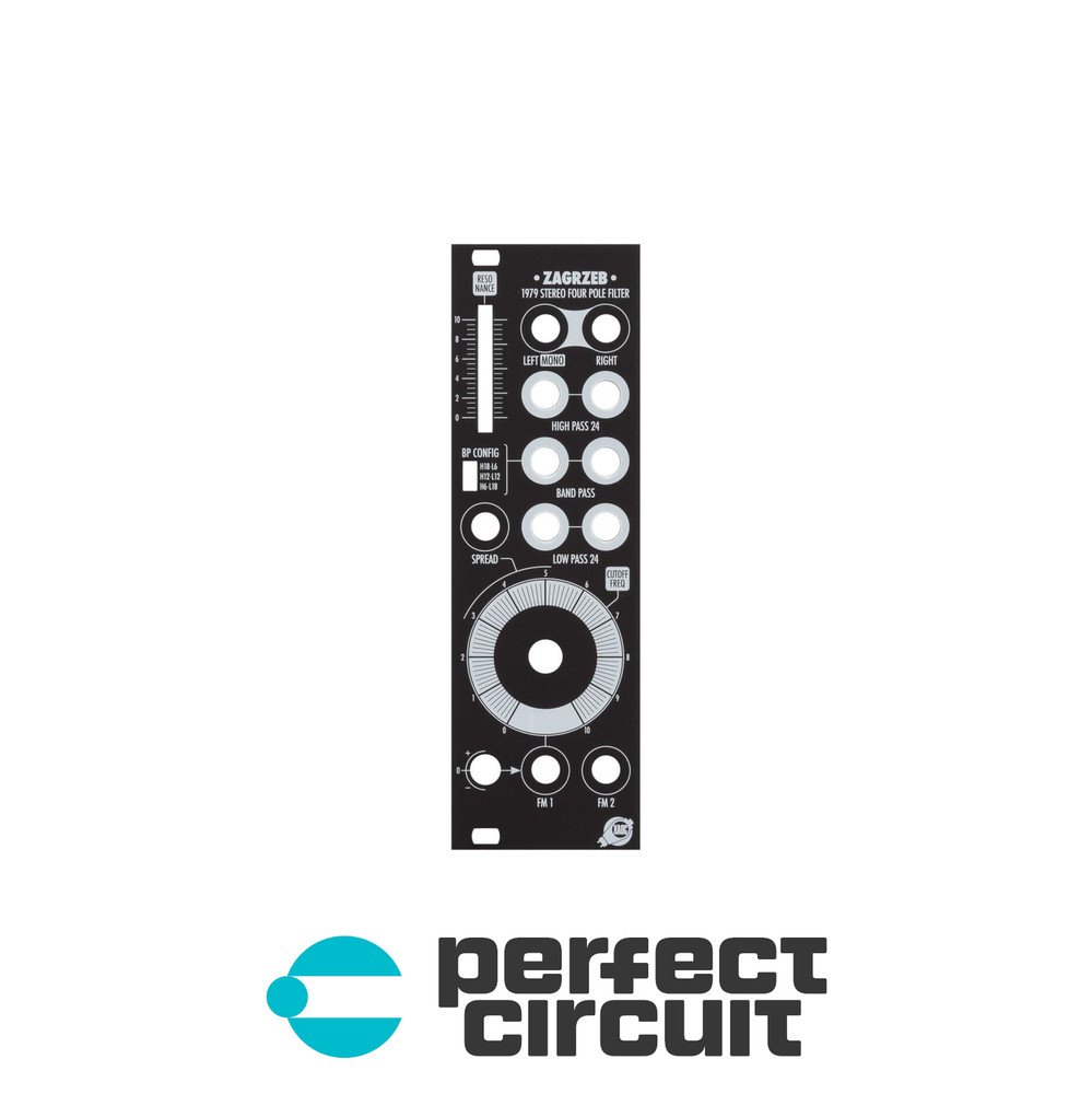 XAOC Devices Zagrzeb Replacement Panel (Black) EURORACK NEW PERFECT CIRCUIT