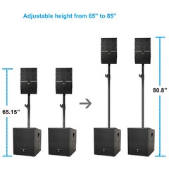 PRORECK 12-Inch 4000W Bluetooth PA Speaker System Line Array Speaker Subwoofer
