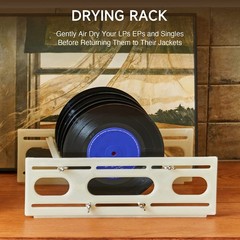 Record Drying Rack, 30 Records, ABS Plastic 12.6×8.86in – Vinyl Cleaner Holder
