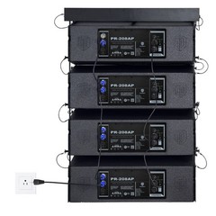 PRORECK Dual 8“ Full Range 4000W Line Array Speaker*4 With Fly Frame