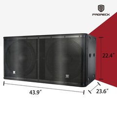 PRORECK Dual 18 “ Active Subwoofer 5000 Watts Class D Professional Club Woofer
