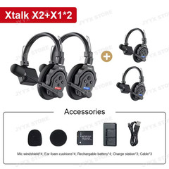 Xtalk 2.4G Wireless Intercom System X1 X2 X5 MasterFree Noise reduction Intercom