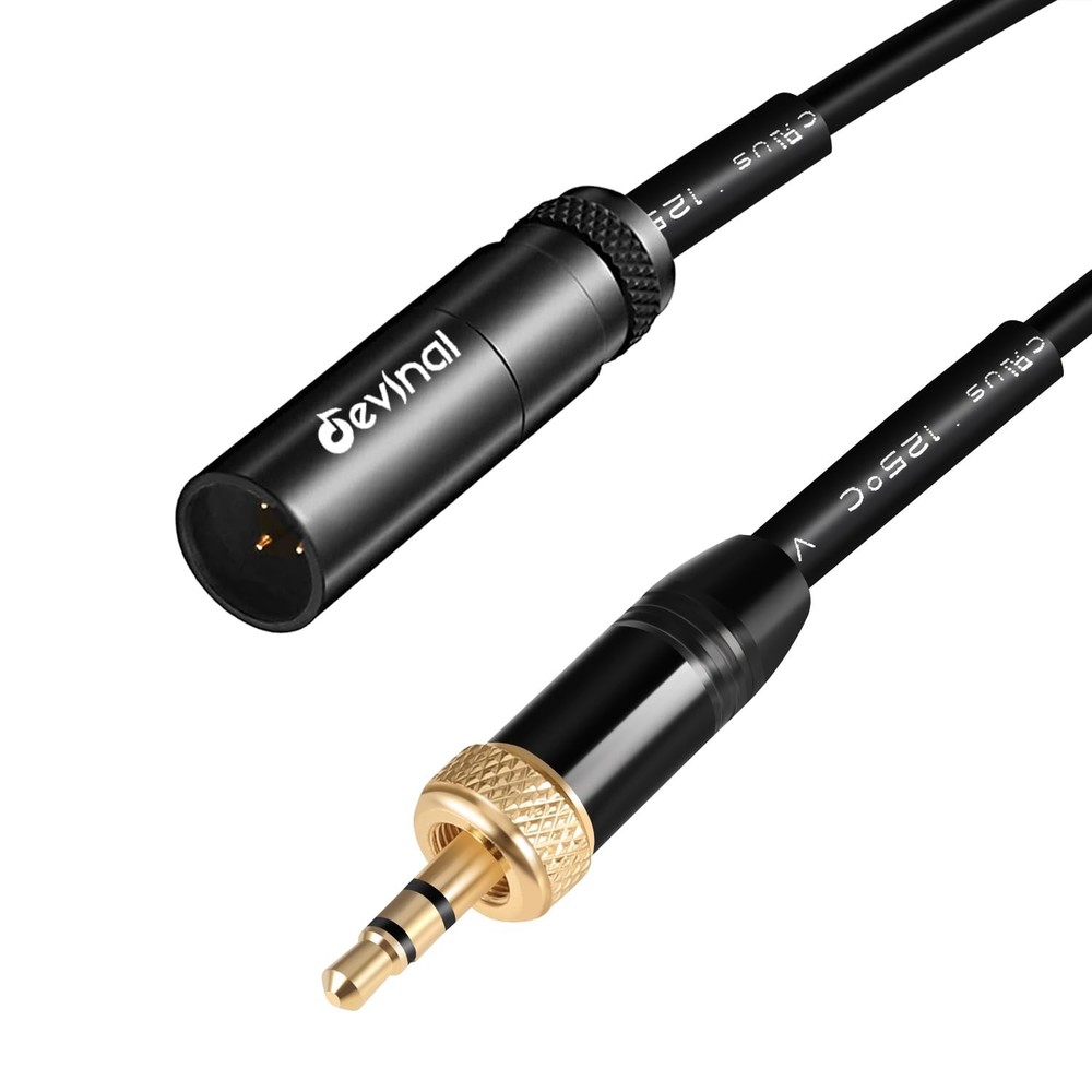 Devinal Replacement Locking 1/8 to MiniXLR Male 1 foot, Mini XLR 3.5 lock