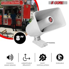 5Core PA Speaker Pair 5×8″ 65W Bull Horn Loud Audio 8Ohm Outdoor Speakers System