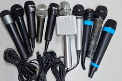 Lot of 10 Assorted Microphones – Untested, Various Models, Used