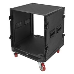 Sound Town Black Series 12U Plywood Rack/Road Case w/ 21” Depth (STRC-B12UW)