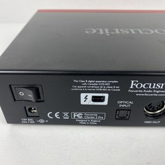 Focusrite Clarett 2Pre Thunderbolt Audio Interface Phantom Power MIDI Optical