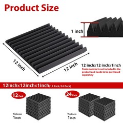 Acoustic Foam Panels, Sound Proof Foam Panels for Walls, High Desnsity Studio So