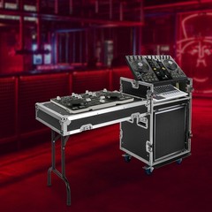 12U 2-Tier Free Standing DJ PA Rack 300kg Load for Studio, Home Theater & KTV